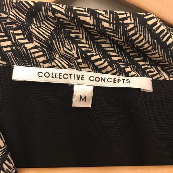 Collective Concepts Black Tan Dress Medium - Picture 5 of 6